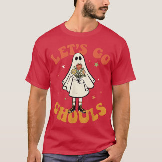 Camiseta Vamos Go Ghouls Groovy Retro Spooky Season Ghost H