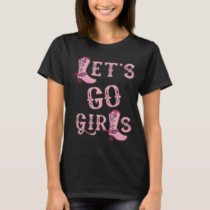 Camiseta Vamos Go Girls Cowgirl Boots Country Western Howdy
