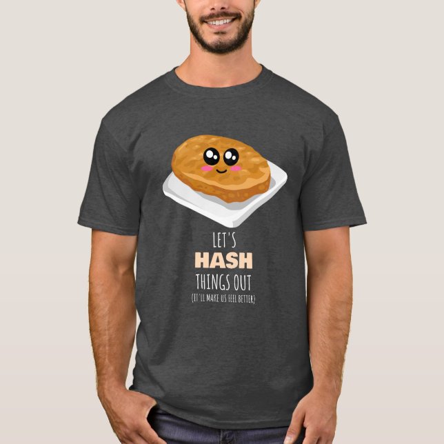 Camiseta Vamos Hash Coisas Para Fora - Foguete Marrom (Frente)