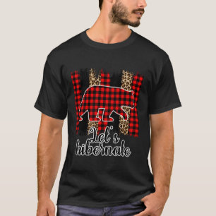 Camiseta Vamos Hibernate Leopard Buffalo Xadrez Padrão Wint