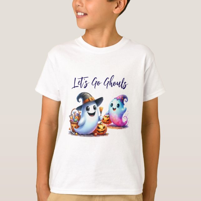 Camiseta Vamos Ir Ghouls, 2 Ghost Galloween (Frente)