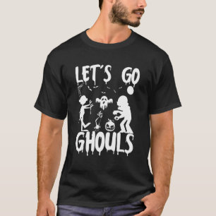 Camiseta Vamos Ir Ghouls Dabbing Ghost Halloween Custo Assu