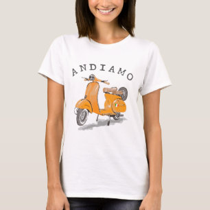 Camiseta Vamos Itália Scooter Amarelo