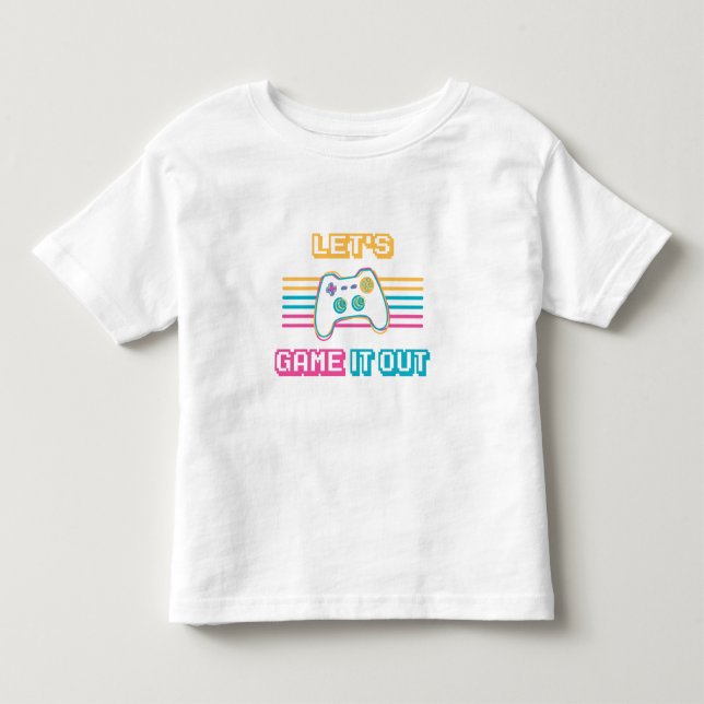 Camiseta Vamos jogar ao estilo retrô (Frente)