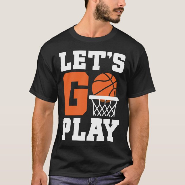 Camiseta vamos jogar basquetebol (Frente)