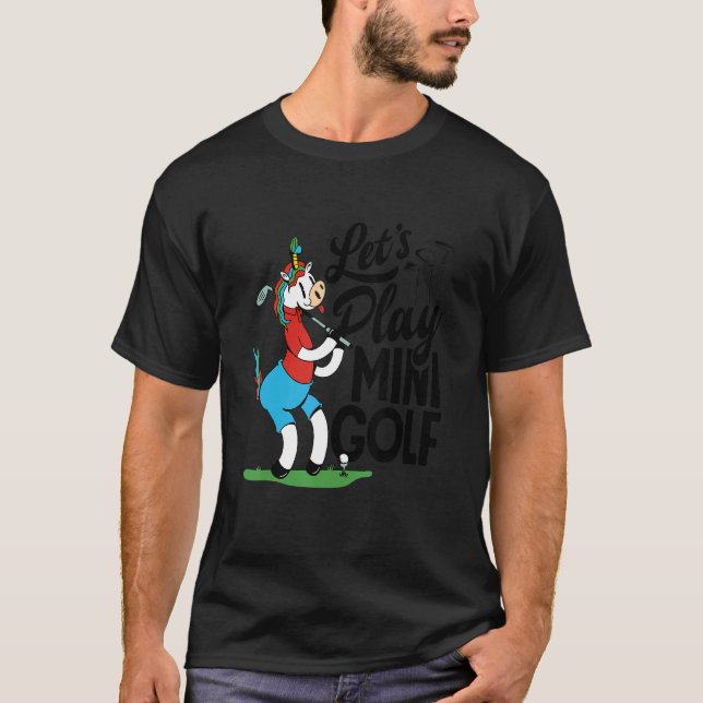 Camiseta Vamos Jogar Mini Golfe Jogador Golfe Golf Cou (Frente)