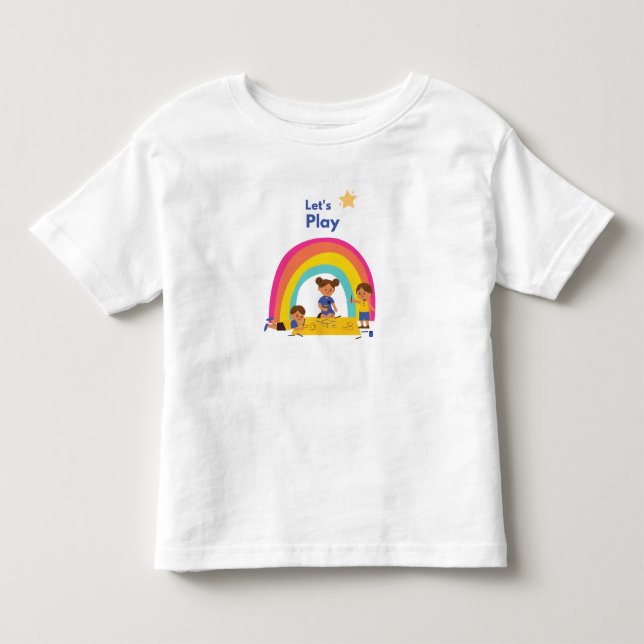 Camiseta Vamos jogar tshirt para crianças  (Frente)