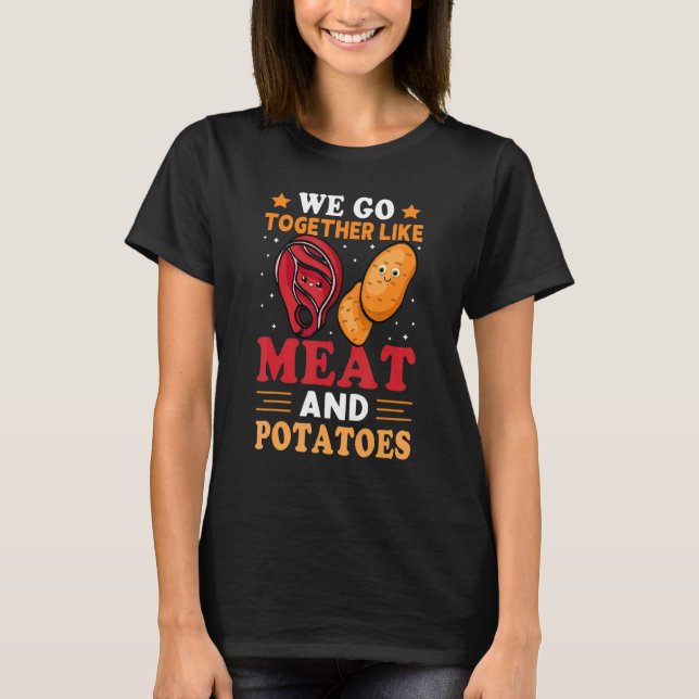 Camiseta Vamos Juntos Como Carne E Batatas (Frente)