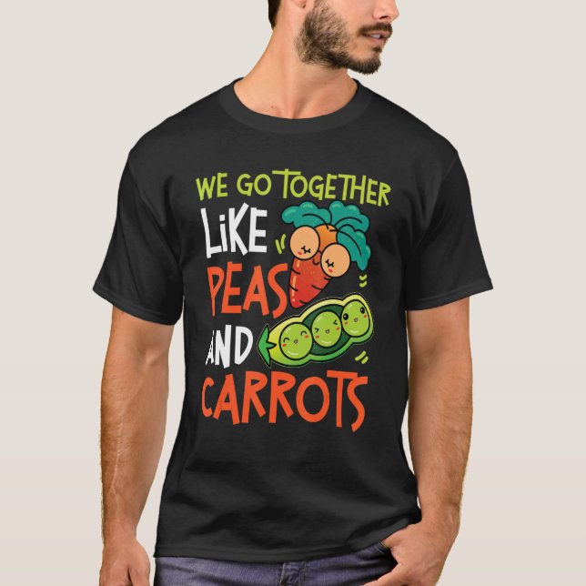 Camiseta Vamos Juntos Como Ervilhas E Cenouras (Frente)