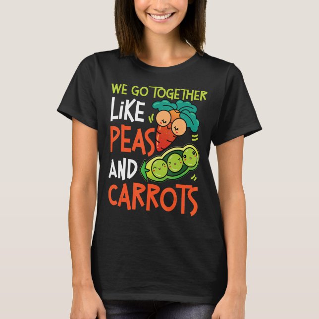 Camiseta Vamos Juntos Como Ervilhas E Cenouras (Frente)