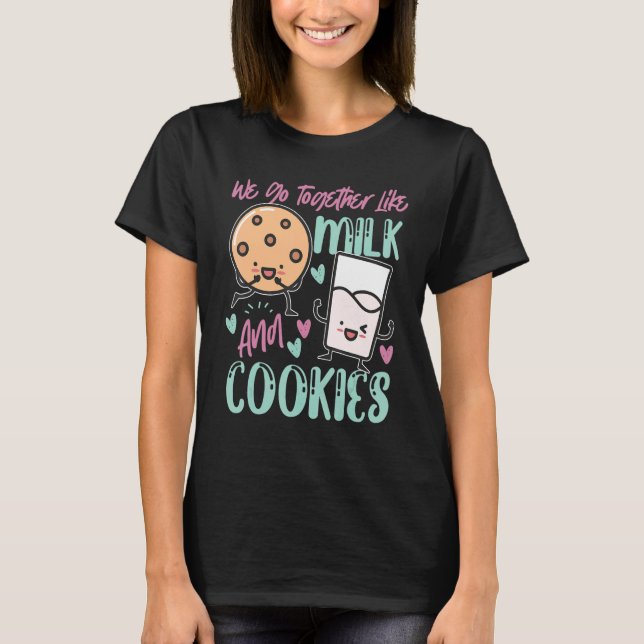 Camiseta Vamos Juntos Como Leite E Cookies (Frente)