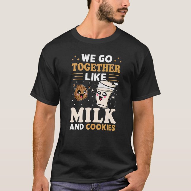 Camiseta Vamos Juntos Como Leite E Cookies (Frente)