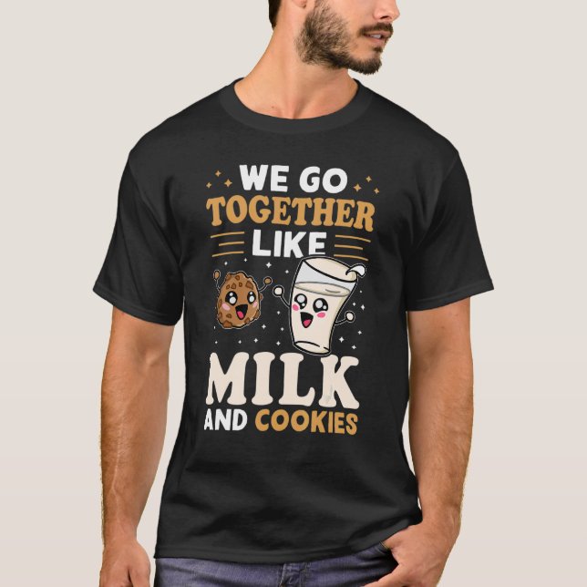 Camiseta Vamos Juntos Como Leite E Cookies (Frente)
