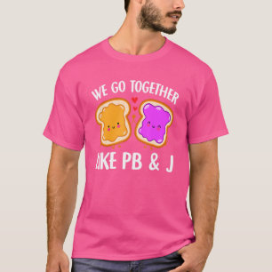 Camiseta Vamos Juntos Como Manteiga De Amendoim Pb & J E Je