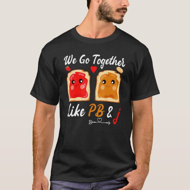 Camiseta Vamos Juntos Como Pb & J Peanut Butter Jelly Cu (Frente)