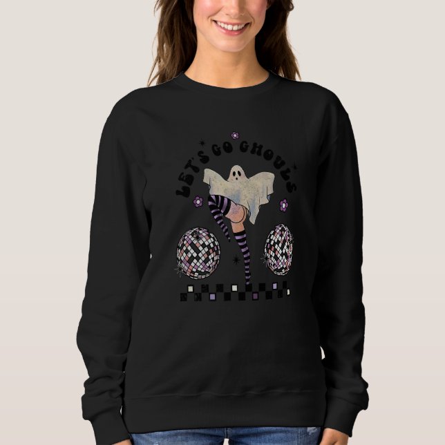 Camiseta Vamos Lá Espíritos Dançando Bola de Disco Fantasma (Frente)