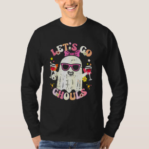 Camiseta Vamos Lá Espíritos Fantasma Com Flores Fantasia De