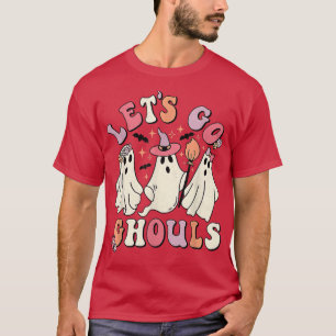 Camiseta Vamos Lá Espíritos Fantasma Groovy Halloween Retro