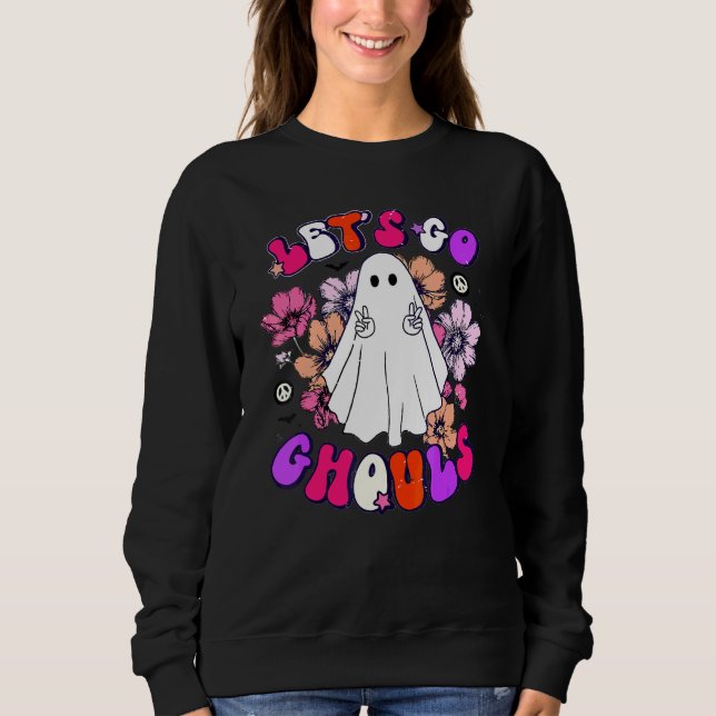 Camiseta Vamos Lá Espíritos Halloween Retro Despedida de So (Frente)
