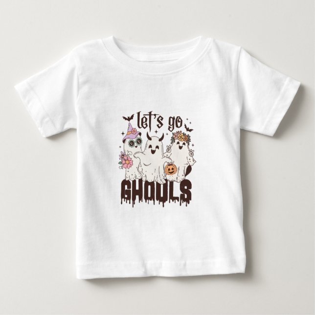 Camiseta Vamos Lá Ghouls Dia das Bruxas (Frente)