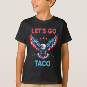 Camiseta Vamos Lá Taco Divertido Trump Sempre Desiste 4º