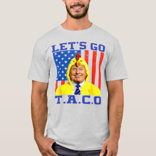 Camiseta Vamos Lá Taco Trump Chicken Out Política Divertida