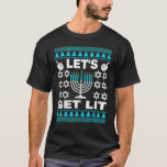 Camiseta Vamos Lit Chanukah Hanukkah Ugly Sweater Para M<br><div class="desc">Vamos Lit Chanukah Hanukkah Ugly Sweater Para Homens Mulheres.</div>