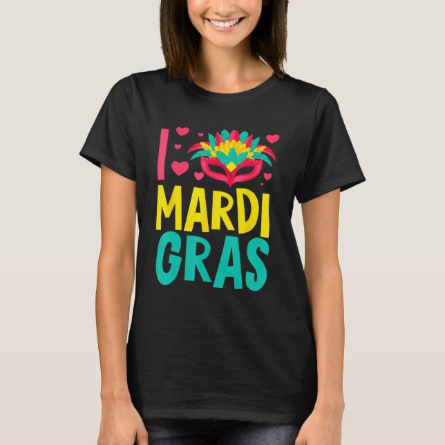 Camiseta Vamos Mardi Gras Y'all Celebrando Festa L Mães de  (Frente)