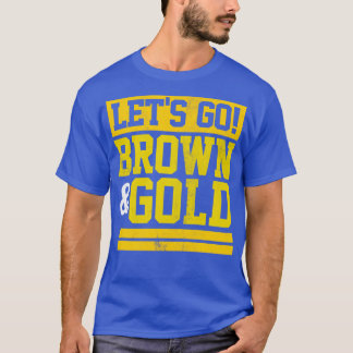Camiseta Vamos Marrom Dourado Equipe Favorita Cores Vintage