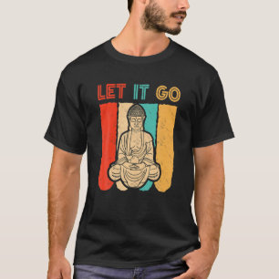 Camiseta Vamos Meditar Buddha Vintage Engraçado Yoga Gif