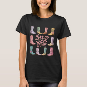 Camiseta Vamos Meninas Coquette Ocidental País Gráfico Vaca