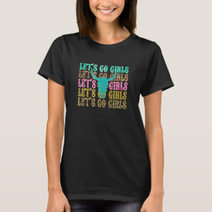 Camiseta Vamos Meninas Leopardo Turquesa Caveira de Touro C