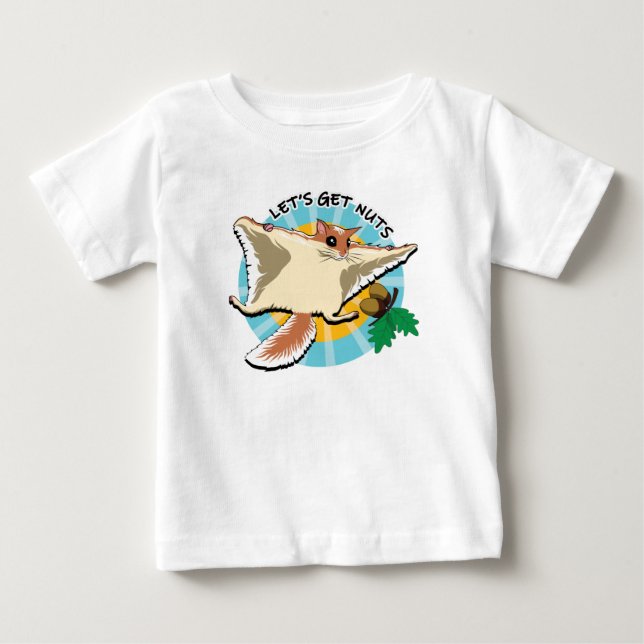 Camiseta Vamos Obter Loucos - Esquilo Voador (Frente)