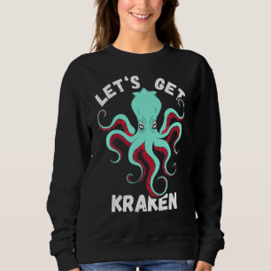 Camiseta Vamos Obter Recife de Monstro do Mar Kraken Octopu