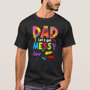 Camiseta Vamos pai Obter Cores de Pincel do Artista do Pint