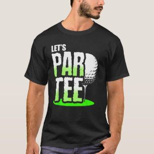 Camiseta Vamos Par Festa de Teto Mini Golfe Engraçado Golfe