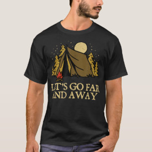 Camiseta Vamos para longe acampando o helicóptero de caminh