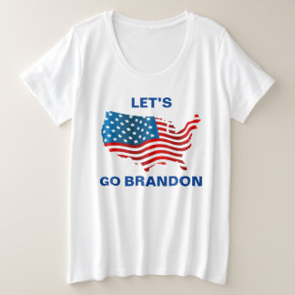 Camiseta Vamos para o Brandon Plus Size