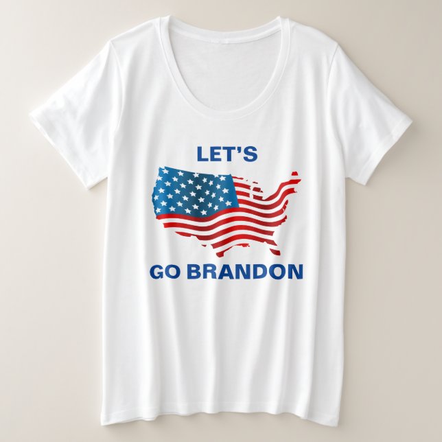 Camiseta Vamos para o Brandon Plus Size (Frente do Design)