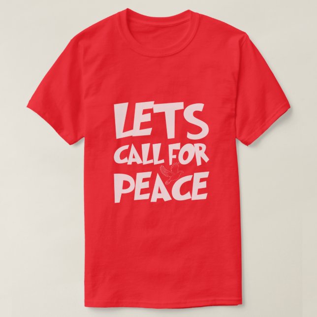 Camiseta Vamos Pedir Paz Pombo Gráfico (Frente do Design)