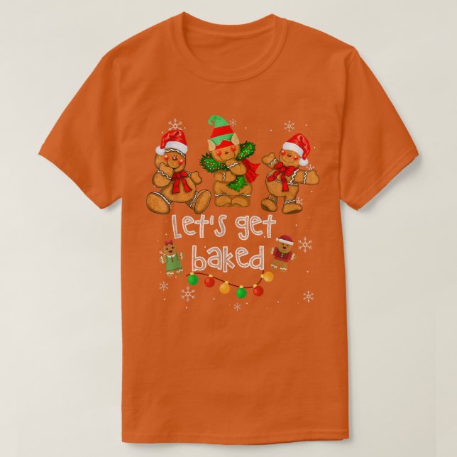 Camiseta Vamos Pegar Biscoito cozido, Gingerpão Chri (Frente do Design)