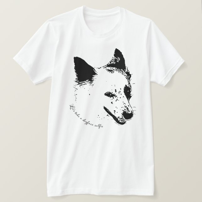Camiseta Vamos pegar um Dogface Selfie (Frente do Design)