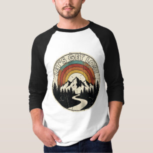Camiseta Vamos Perder Aventura Retro Montanha Outdoor