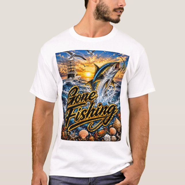 Camiseta Vamos pescar  (Frente)