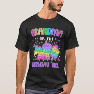 Camiseta Vamos Pop-Ti Vovó Da Rapariga De Aniversário Pop-T