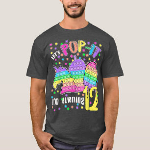 Camiseta Vamos Popit estou fazendo 12 anos de 12 Colorida