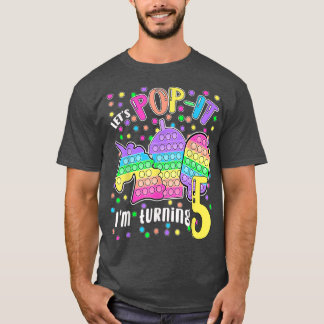 Camiseta Vamos Popit, estou fazendo 5 Coloridos 5 de Aniver