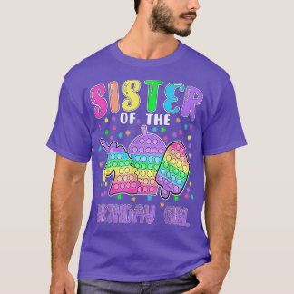 Camiseta Vamos Popit Irmã da Rapariga de Aniversário
