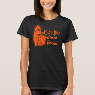 Camiseta Vamos Pumpkin de Boo de Halloween com rosto de Gho