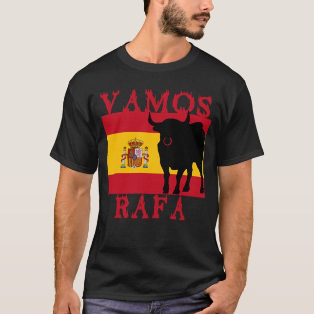 Camiseta Vamos Rafa com a bandeira da espanha (Frente)